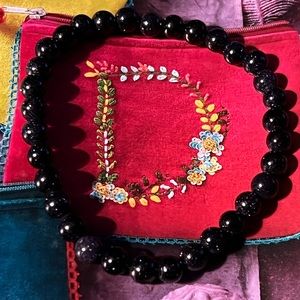 6mm Goldstone/Sandstone blue bracelet